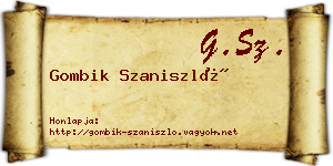 Gombik Szaniszló névjegykártya